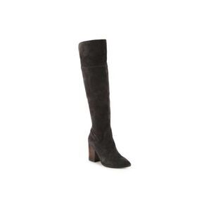 Steve Madden Womens Dark Gray Saudy Suede Over-the-Knee Boots Size 10M
